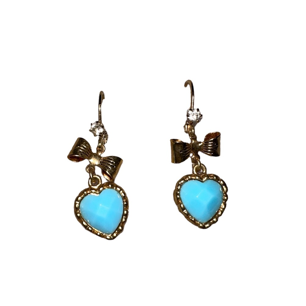 Betsey Johnson Hanging Heart Earrings